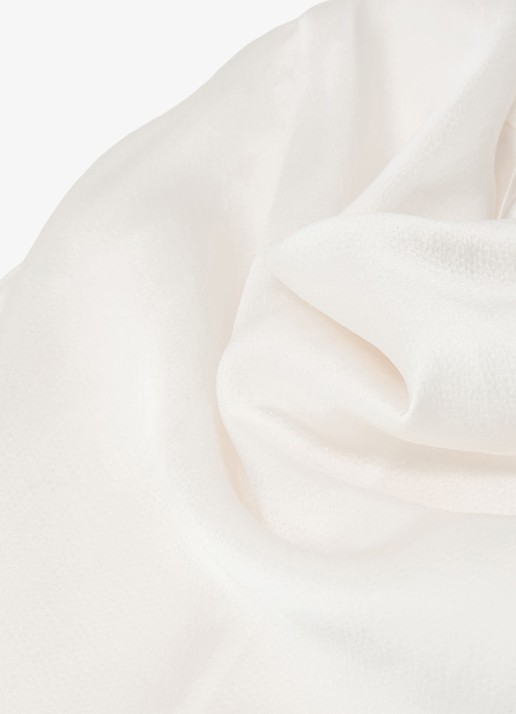Reiss Kora mouwloze top van zijde met watervalhals - detail 2 ivory / beige