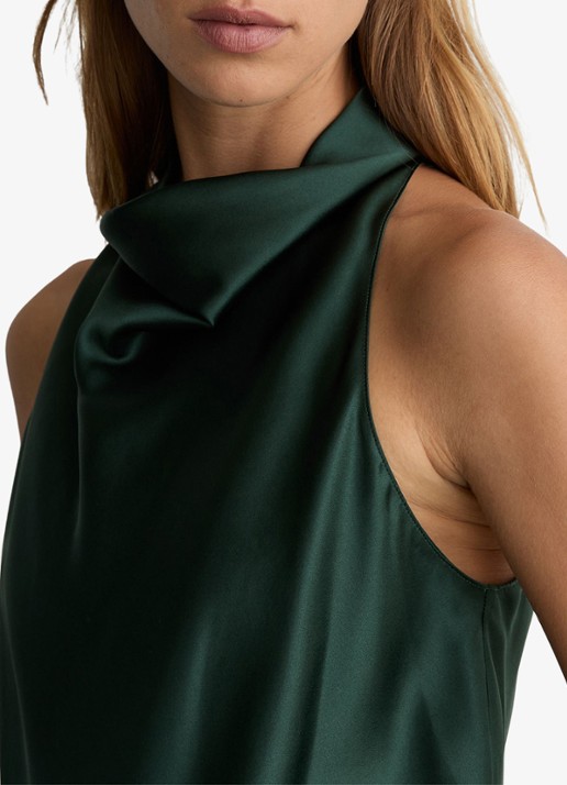 Reiss Kory top met watervalhals - detail 5 groen