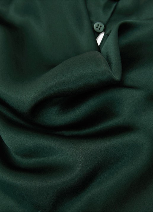 Reiss Kory top met watervalhals - detail 7 groen