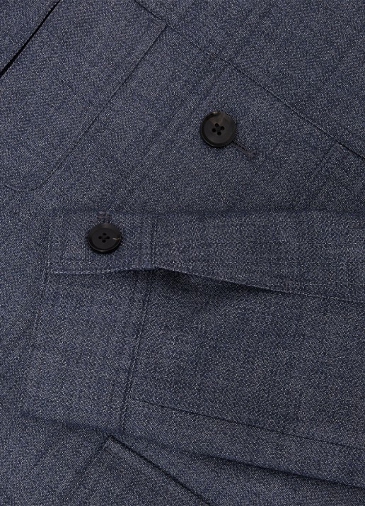 Reiss Lagos jack met klepzakken - detail 5 airforce blue / blauw