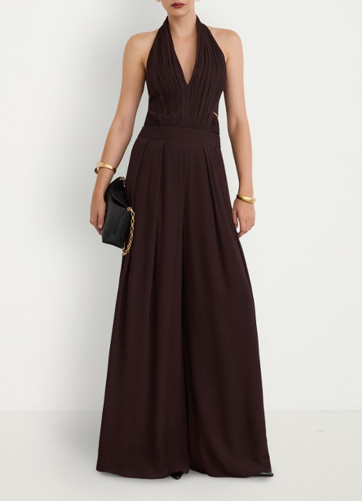 Reiss Lainey jumpsuit met plissé details