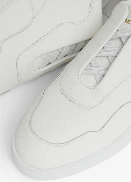 Reiss Lane sneaker van leer - detail 4 white / wit