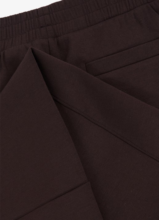 Reiss Laney mid waist tapered fit loungebroek met steekzakken - detail 5 donkerbruin
