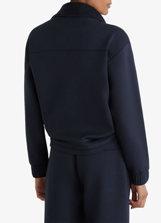 Reiss Laney sweater met halve rits - achterkant 6 donkerblauw