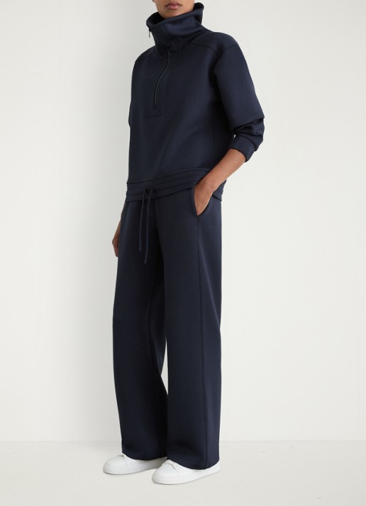 Reiss Laney sweater met halve rits - voorkant 2 donkerblauw