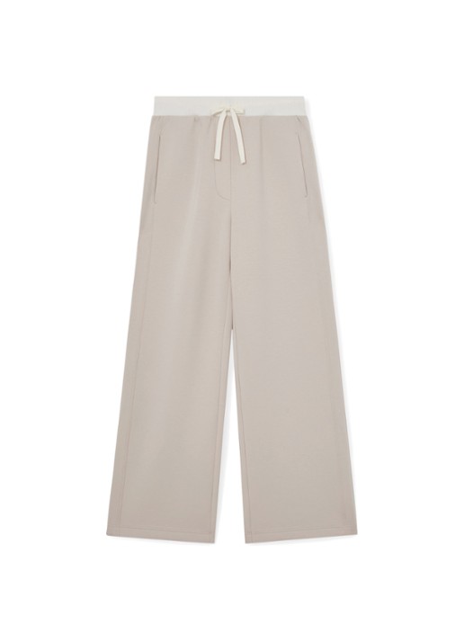 Reiss Laney wide fit joggingsbroek met steekzakken - voorkant 2 beige