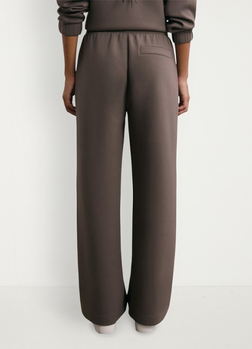Reiss Laney wide fit joggingsbroek met steekzakken - achterkant bruin