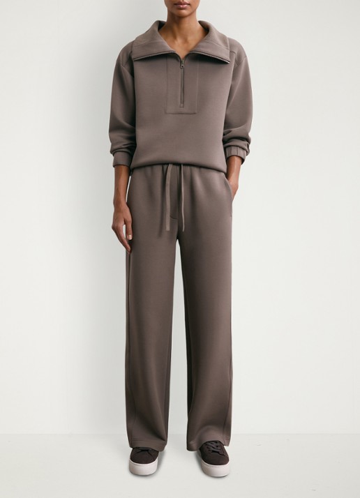 Reiss Laney wide fit joggingsbroek met steekzakken - voorkant 3 bruin