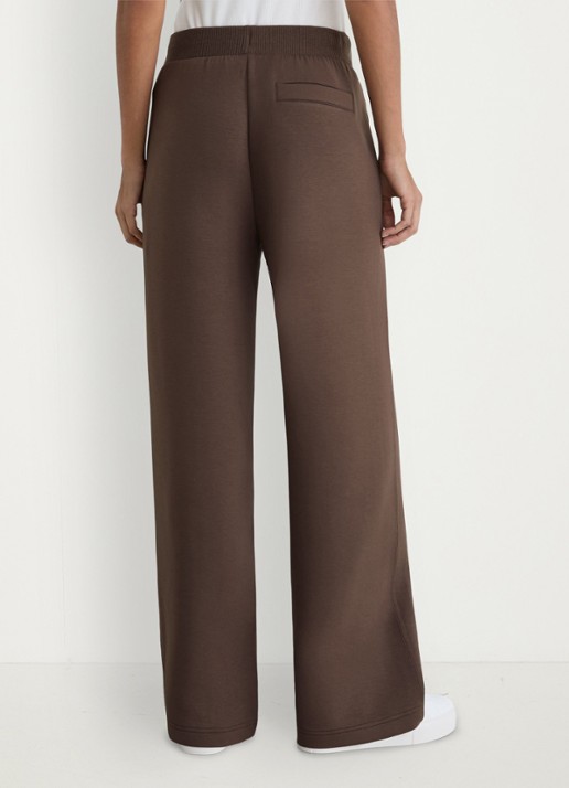 Reiss Laney wide fit joggingsbroek met steekzakken - achterkant donkerbruin