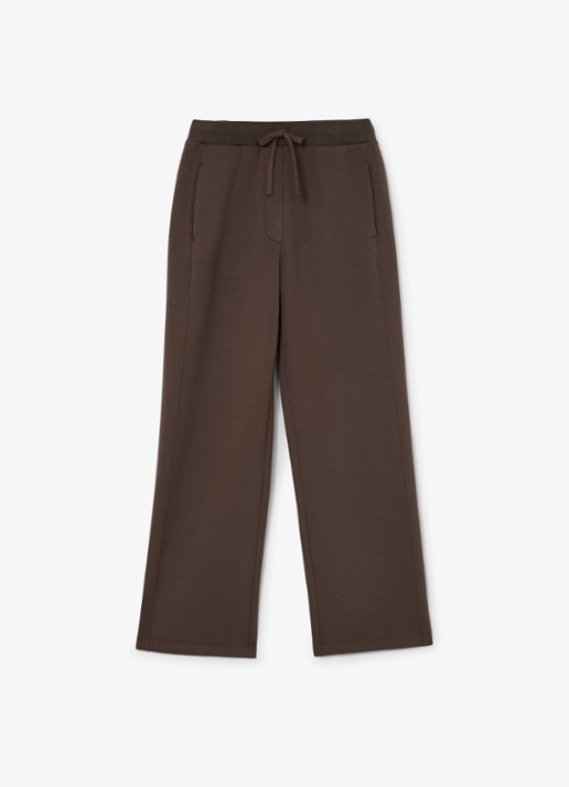 Reiss Laney wide fit joggingsbroek met steekzakken - voorkant 6 donkerbruin