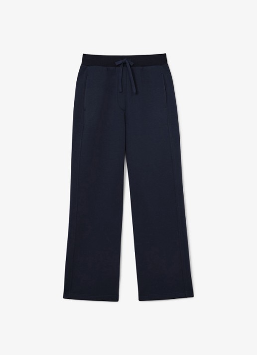 Reiss Laney wide fit joggingsbroek met steekzakken - voorkant donkerblauw