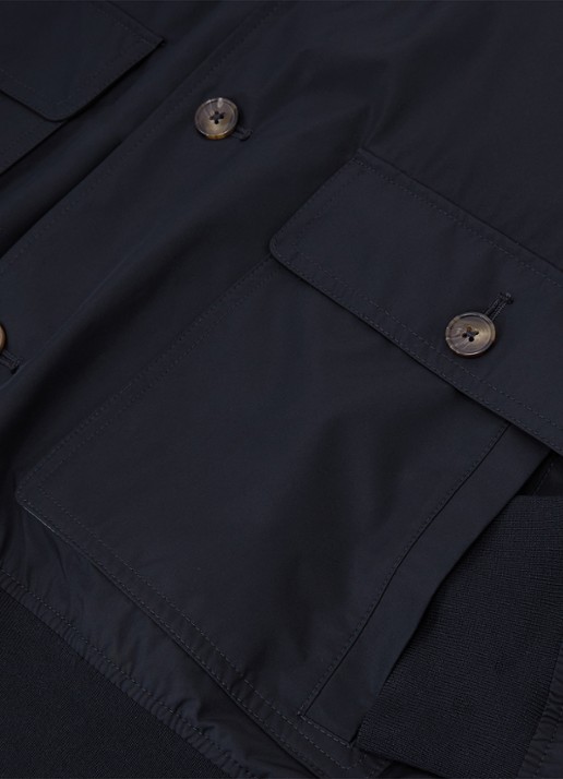 Reiss Latent bomberjack met steekzakken - detail 4 navy / blauw