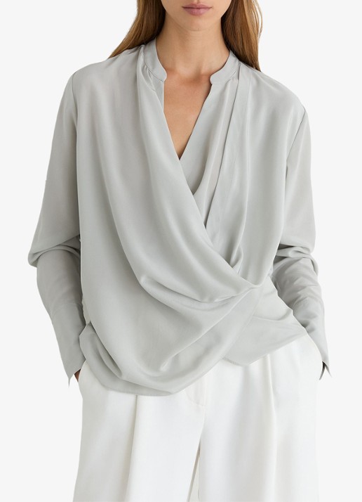 Reiss Lauren blouse met drapering