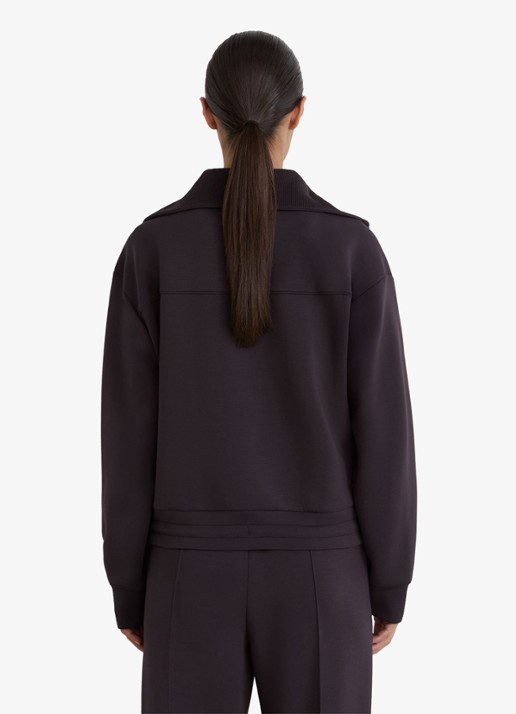 Reiss Laurrie Premium sweatvest met opstaande kraag - achterkant 5 aubergine