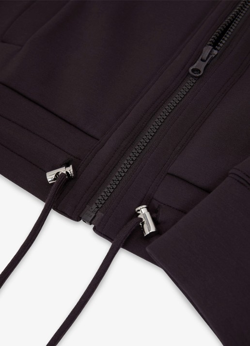 Reiss Laurrie Premium sweatvest met opstaande kraag - detail 4 aubergine