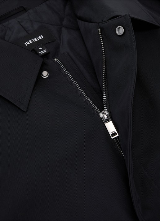 Reiss Lawlen gewatteerde parka met steekzakken - detail 6 navy / blauw