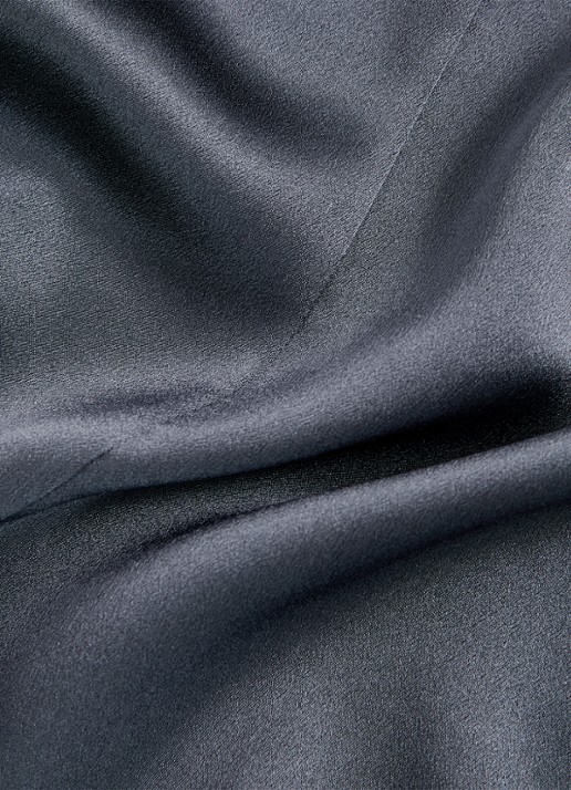 Reiss LENA Silk Short-Sleeve Top - detail 6 donkerblauw