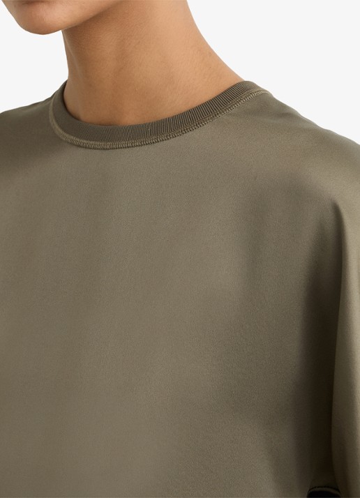 Reiss LENA Silk Short-Sleeve Top - detail 5 groen