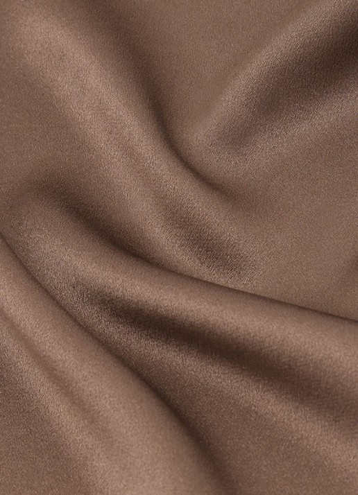 Reiss Lena top van zijde  - detail 3 bruin