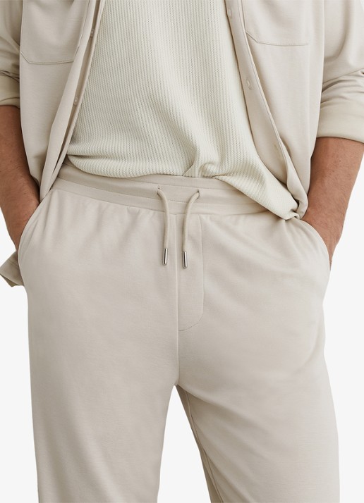 Reiss Lennox straight fit pantalon met steekzakken - detail 3 beige