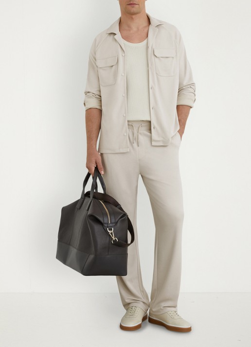 Reiss Lennox straight fit pantalon met steekzakken - voorkant 6 beige