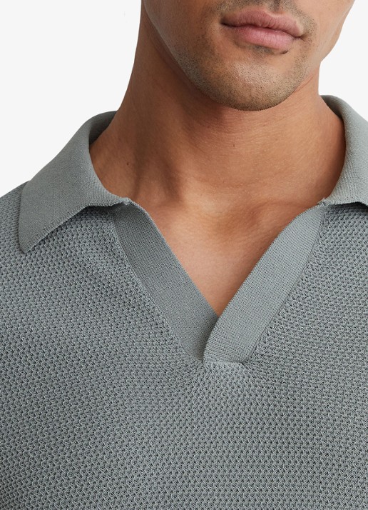 Reiss Leon regular fit polo  - detail 3 grijs