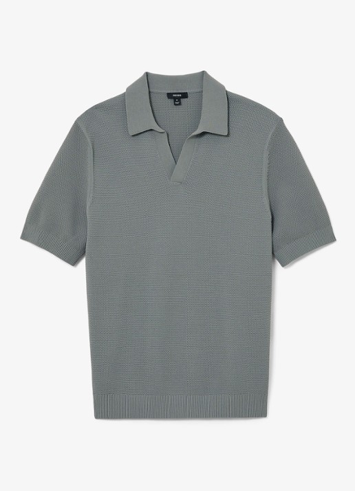 Reiss Leon regular fit polo  - voorkant 5 grijs