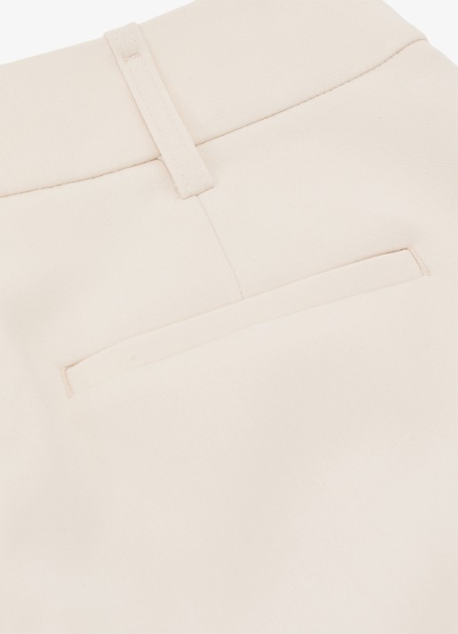 Reiss Leona high waist flared fit pantalon - detail 4 creme