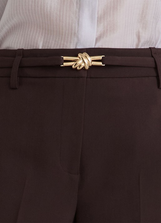 Reiss Leona high waist flared fit pantalon - detail 3 aubergine