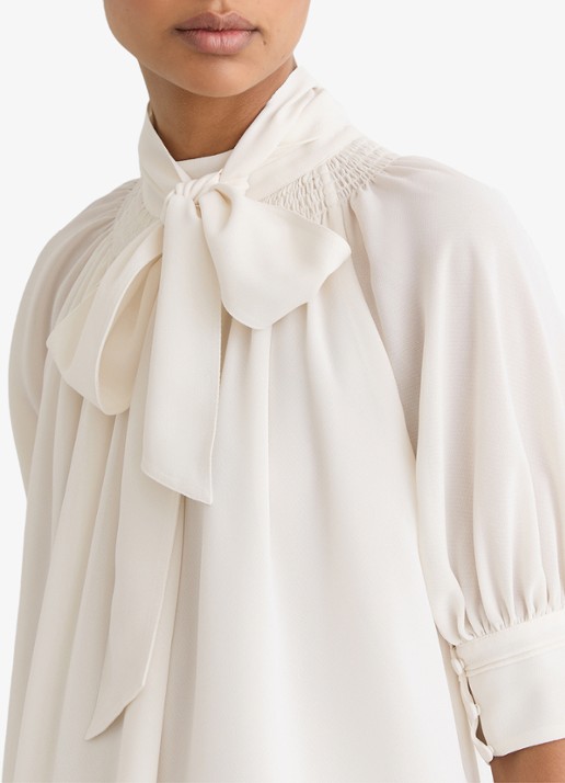 Reiss Lerina blouse met sjaalkraag - detail 5 wit