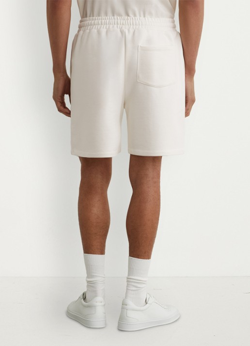 Reiss Levin straight fit korte broek met steekzakken - achterkant gebroken wit