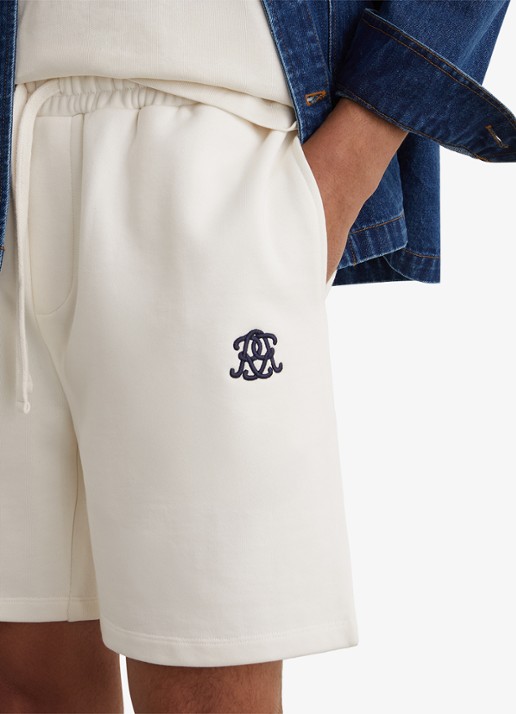 Reiss Levin straight fit korte broek met steekzakken - detail 3 gebroken wit