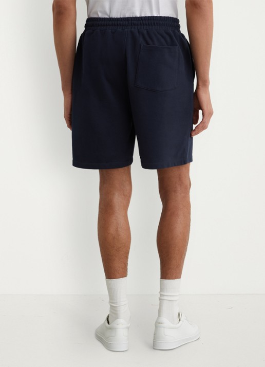 Reiss Levin straight fit korte broek met steekzakken - achterkant donkerblauw