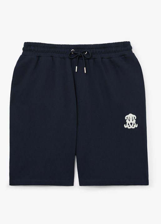 Reiss Levin straight fit korte broek met steekzakken - voorkant 5 donkerblauw