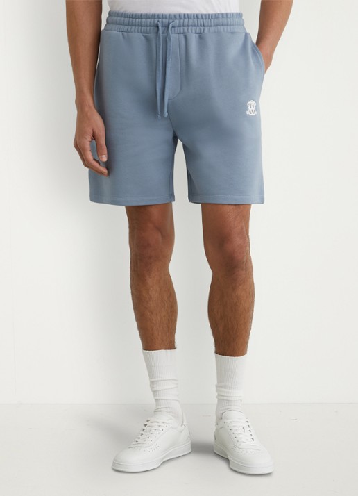 Reiss Levin straight fit korte broek met steekzakken - detail 4 staalblauw