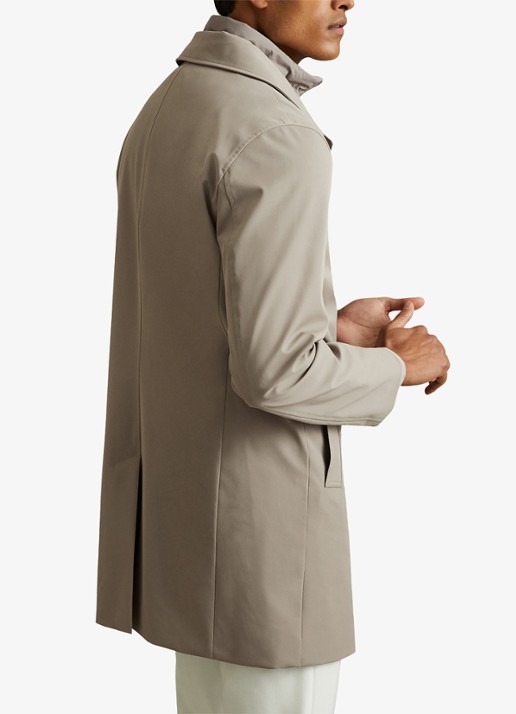 Reiss Logan jack met uitneembare voering - achterkant donkerbeige