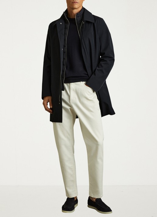 Reiss Logan jack met uitneembare voering - voorkant 2 donkerblauw