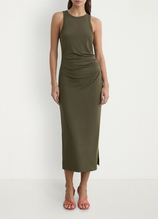 Reiss Lola midi jurk met plooidetail