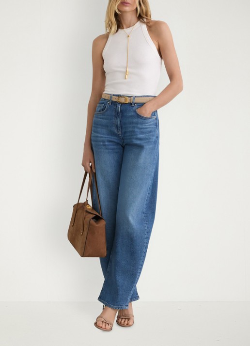 Reiss Lolana tanktop met ribstructuur - voorkant 3 wit
