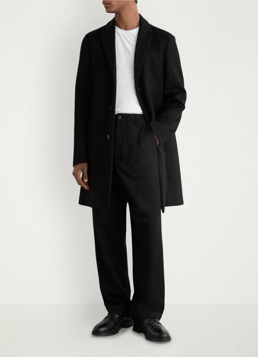 Reiss Loose fit pantalon met steekzakken - voorkant 3 black / zwart