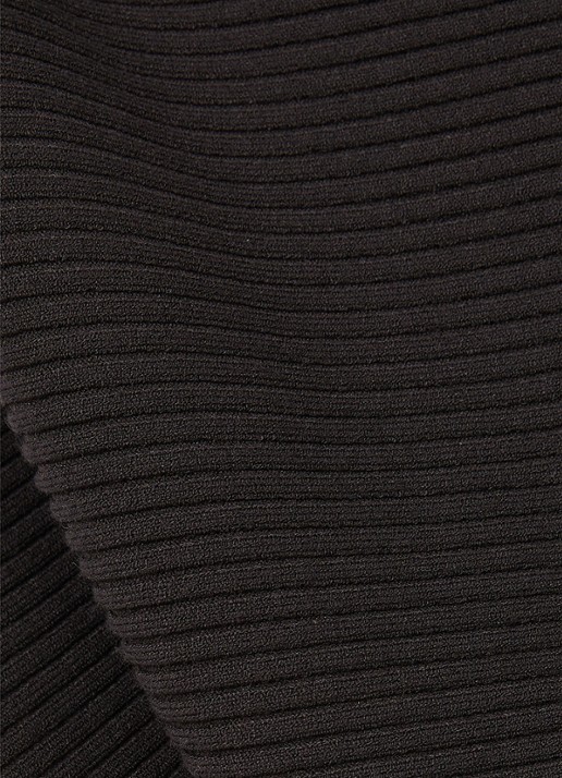 Reiss Lorna fijngebreide trui met asymmetrisch hals - detail 4 donkerbruin