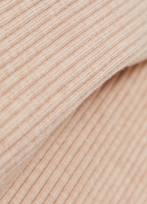 Reiss Lorna fijngebreide trui met asymmetrisch hals - detail 3 beige