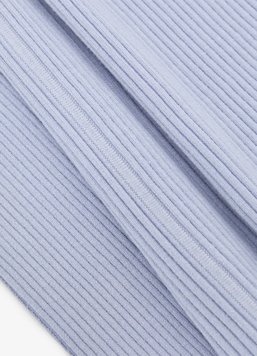 Reiss Lorna fijngebreide trui met asymmetrisch hals - detail 5 donkerblauw