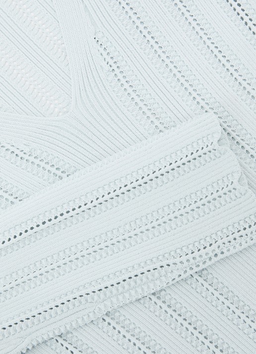 Reiss Loui ribgebreide trui met streepprint  - detail 5 blauw