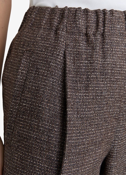 Reiss Lourdes high waist tapered fit pantalon van linnen - detail 3 naturel