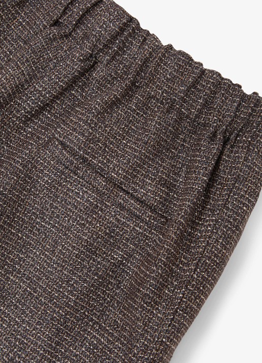 Reiss Lourdes high waist tapered fit pantalon van linnen - detail 5 naturel