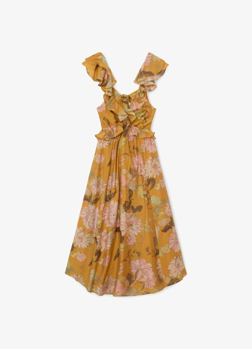 Reiss Lucy midi jurk met bloemenprint