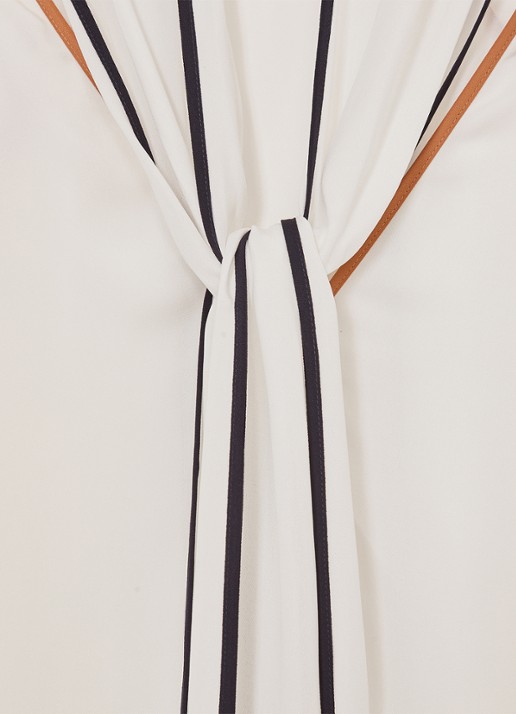 Reiss Lulu tuniek met sjaalkraag - detail 4 wit