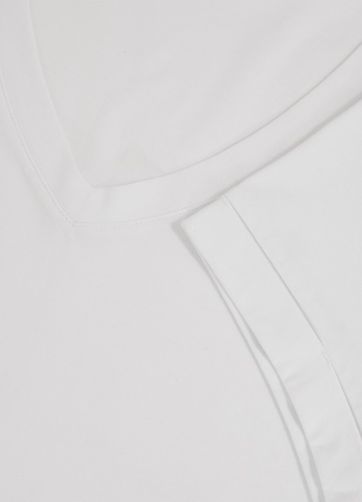 Reiss Luna T-shirt met V-hals  - detail 5 wit