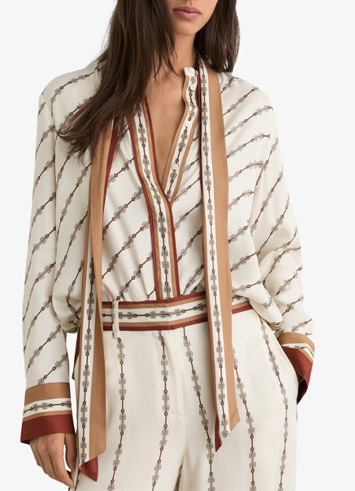 Reiss Lydia blouse met print